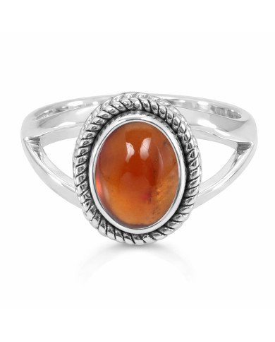 Hessonite Garnet Ring Handcrafted Ring 925 Sterling Silver Ring