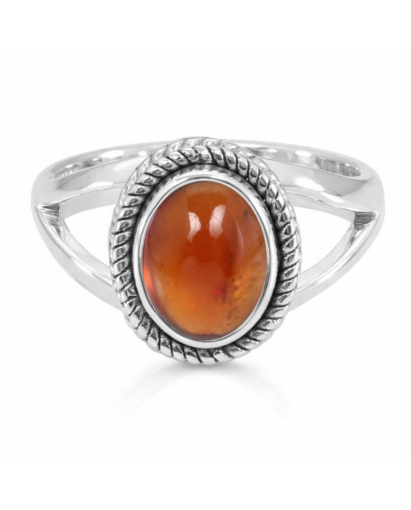 Hessonite Garnet Ring Handcrafted Ring 925 Sterling Silver Ring
