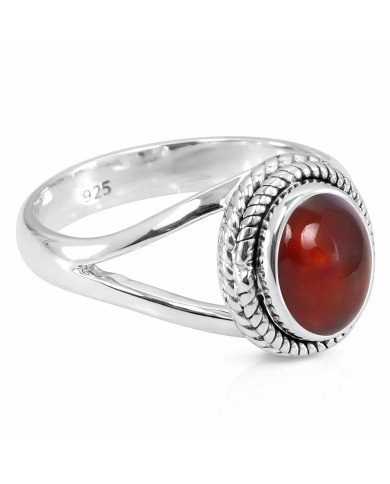 Hessonite Garnet Ring Handcrafted Ring 925 Sterling Silver Ring