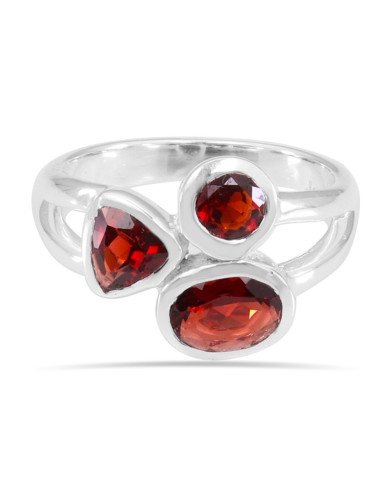 Red Garnet Ring 925 Sterling Silver Ring January birthstone Ring