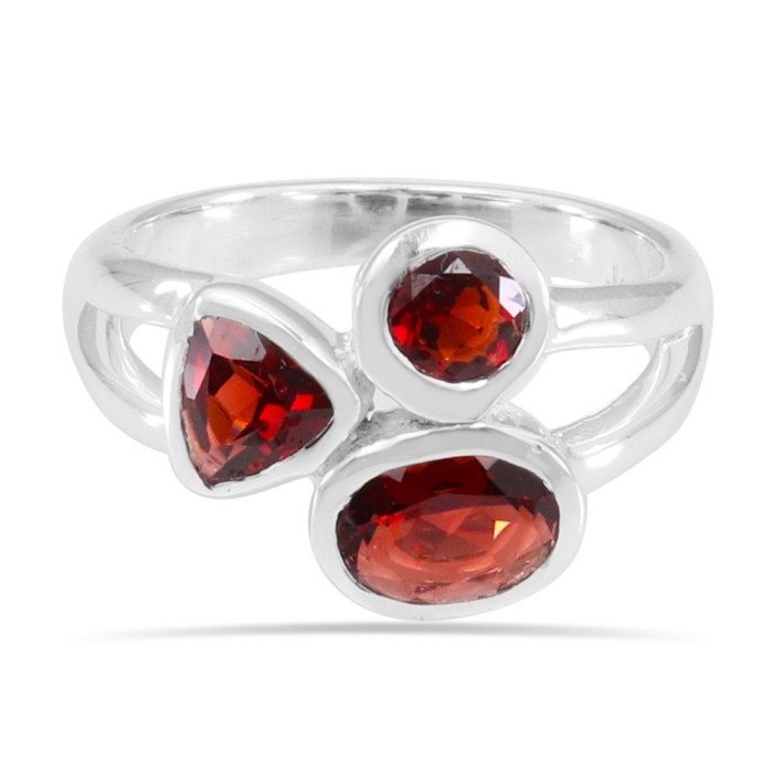 Red Garnet Ring 925 Sterling Silver Ring January birthstone Ring