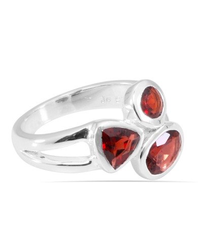Red Garnet Ring 925 Sterling Silver Ring January birthstone Ring