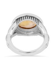 Citrine Gemstone Ring Handcrafted Ring 925 Sterling Silver Ring