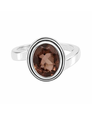 Smoky Quartz Ring 925 Sterling Silver Ring Engagement Ring