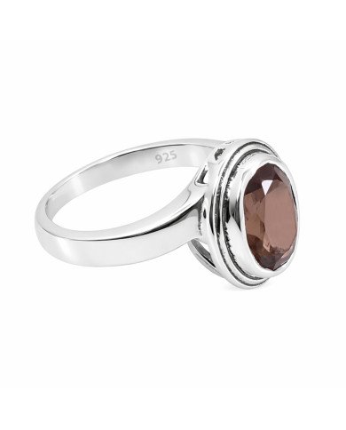 Smoky Quartz Ring 925 Sterling Silver Ring Engagement Ring