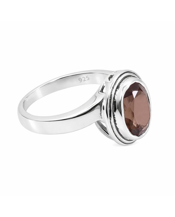 Smoky Quartz Ring 925 Sterling Silver Ring Engagement Ring