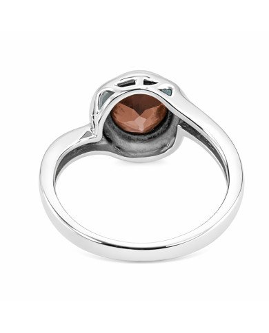 Smoky Quartz Ring 925 Sterling Silver Ring Engagement Ring