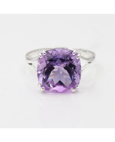 Amethyst Gemstone Sterling Silver Ring