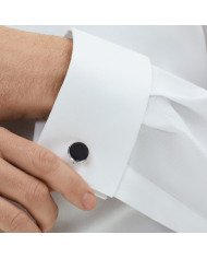 925 Sterling Silver Black Spinel Cufflink for Men