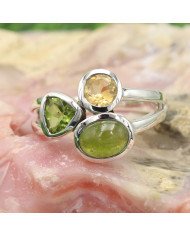 Idocrase Gemstone Ring 925 Sterling Silver Ring Peridot Ring