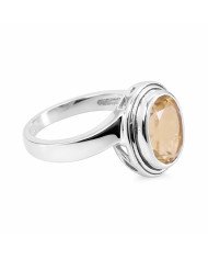 Sterling Silver November Birthstone Citrine Ring