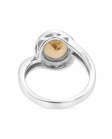 Sterling Silver November Birthstone Citrine Ring
