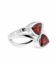 Sterling Silver January Birthstone Garnet Ring