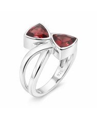 Sterling Silver January Birthstone Garnet Ring