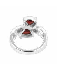 Sterling Silver January Birthstone Garnet Ring