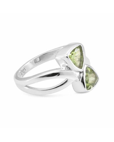 August birthstone Ring Peridot Ring 925 Sterling Silver Ring