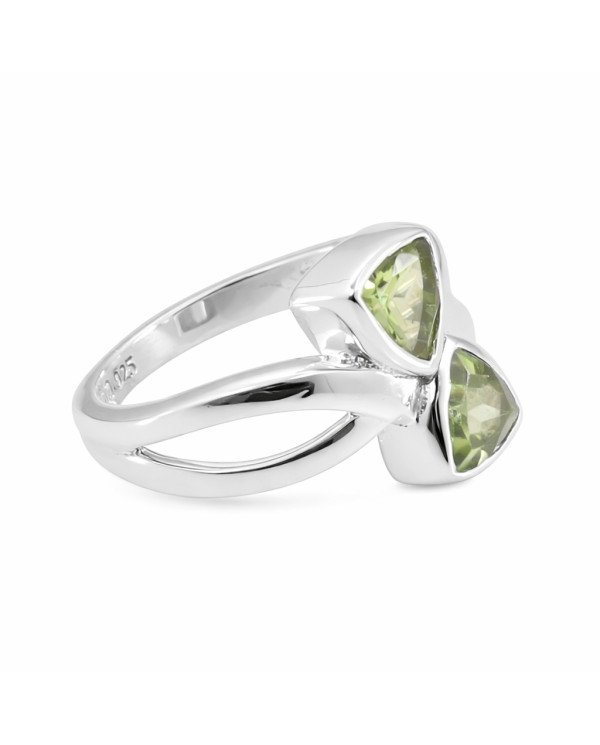 August birthstone Ring Peridot Ring 925 Sterling Silver Ring