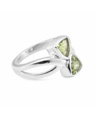 August birthstone Ring Peridot Ring 925 Sterling Silver Ring