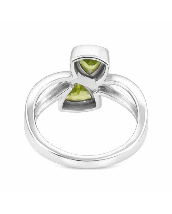 August birthstone Ring Peridot Ring 925 Sterling Silver Ring