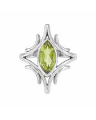 Sterling Silver August Birthstone Peridot Ring