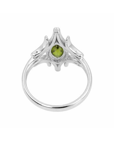 Sterling Silver August Birthstone Peridot Ring