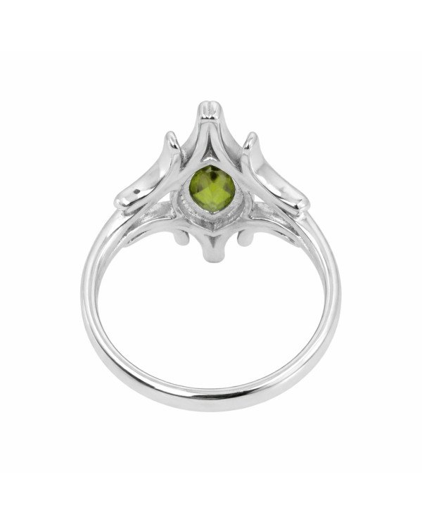 Sterling Silver August Birthstone Peridot Ring