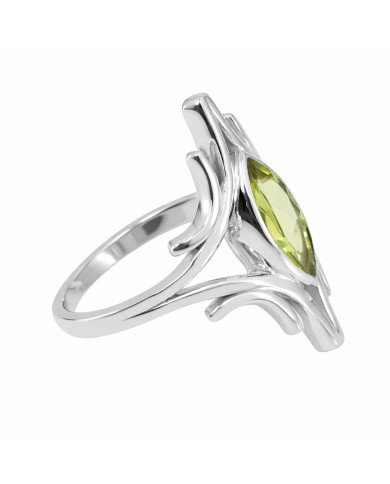 Sterling Silver August Birthstone Peridot Ring