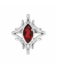 Sterling Silver January Birthstone Garnet Ring