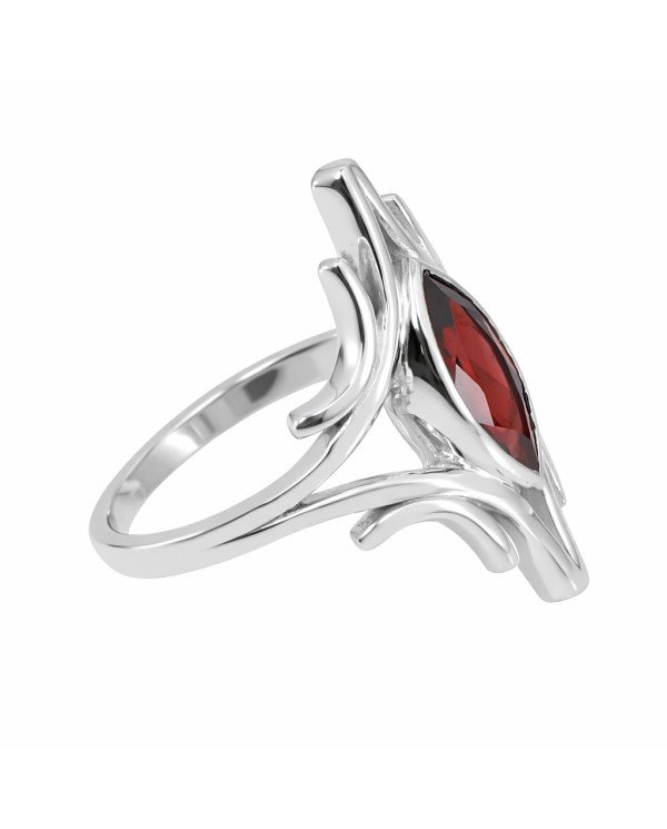 Sterling Silver January Birthstone Garnet Ring