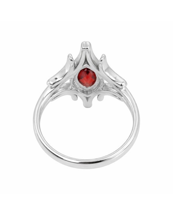 Sterling Silver January Birthstone Garnet Ring