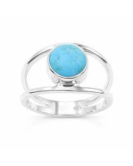 Arizona Turquoise Ring 925 Sterling Silver Ring Classic Solitaire Ring
