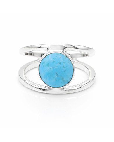 Arizona Turquoise Ring 925 Sterling Silver Ring Classic Solitaire Ring
