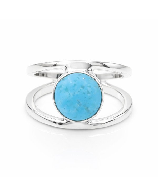 Arizona Turquoise Ring 925 Sterling Silver Ring Classic Solitaire Ring