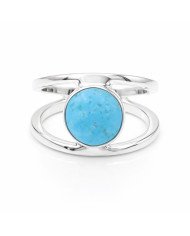 Arizona Turquoise Ring 925 Sterling Silver Ring Classic Solitaire Ring