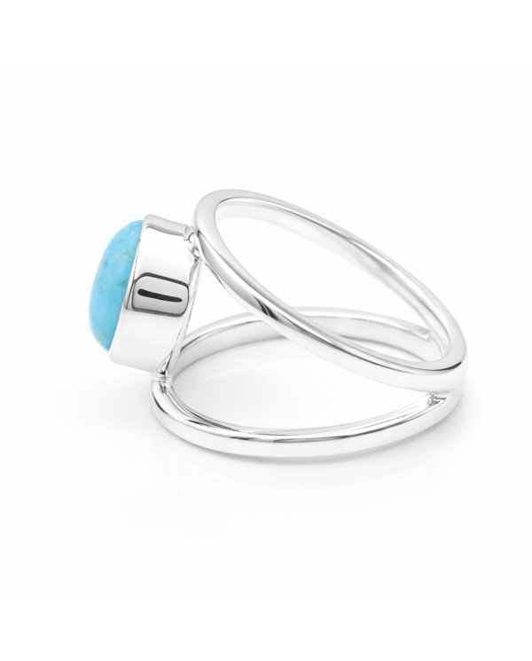 Arizona Turquoise Ring 925 Sterling Silver Ring Classic Solitaire Ring
