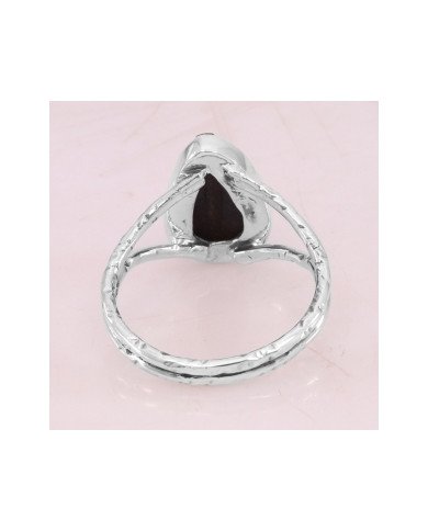 Natural Tektite Gemstone Sterling Silver Ring