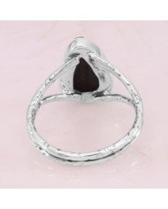 Natural Tektite Gemstone Sterling Silver Ring