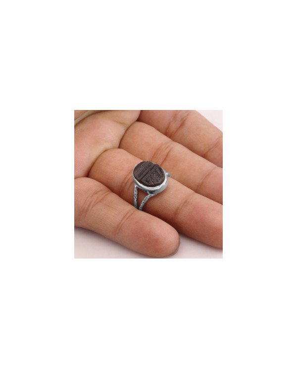 Black Tourmaline Gemstone Sterling Silver Ring