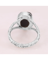Black Tourmaline Gemstone Sterling Silver Ring