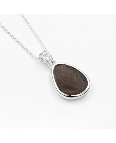 Raw Colombianite Pendant | 925 Sterling Silver Handcrafted Jewelry