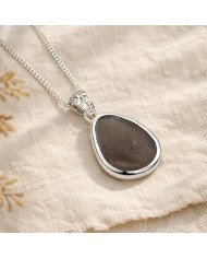 Raw Colombianite Pendant | 925 Sterling Silver Handcrafted Jewelry