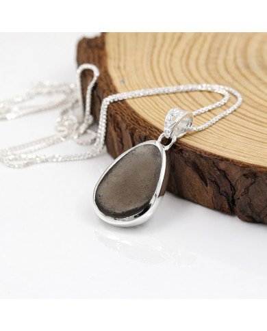Raw Colombianite Pendant | 925 Sterling Silver Handcrafted Jewelry