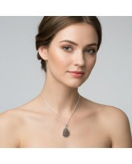 Raw Colombianite Pendant | 925 Sterling Silver Handcrafted Jewelry