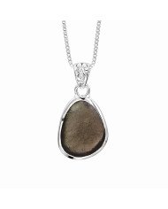 Raw Colombianite Pendant | 925 Sterling Silver Handcrafted Jewelry