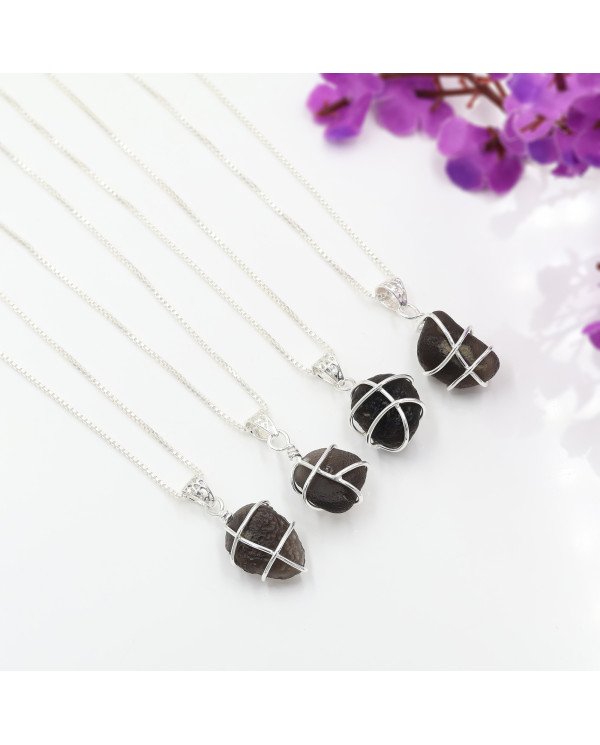 Natural Saffordite Pendant | 925 Sterling Silver Handmade Raw Gemstone