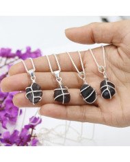 Natural Saffordite Pendant | 925 Sterling Silver Handmade Raw Gemstone