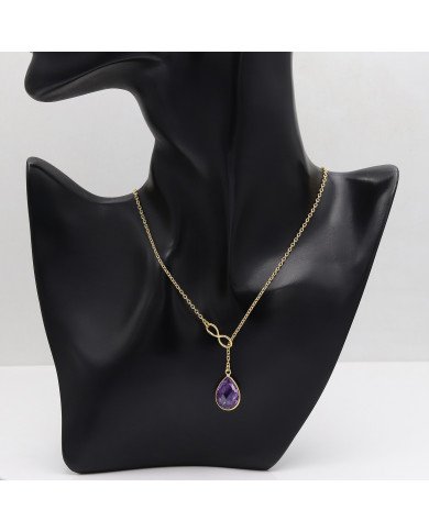 Handmade Amethyst Necklace | 925 Silver Gold Plated | Best Gift for Her