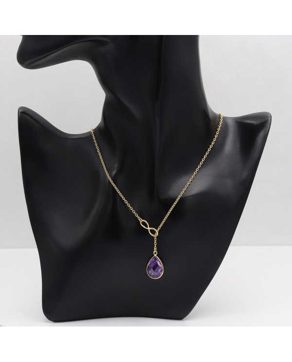 Handmade Amethyst Necklace | 925 Silver Gold Plated | Best Gift for Her
