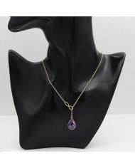 Handmade Amethyst Necklace | 925 Silver Gold Plated | Best Gift for Her