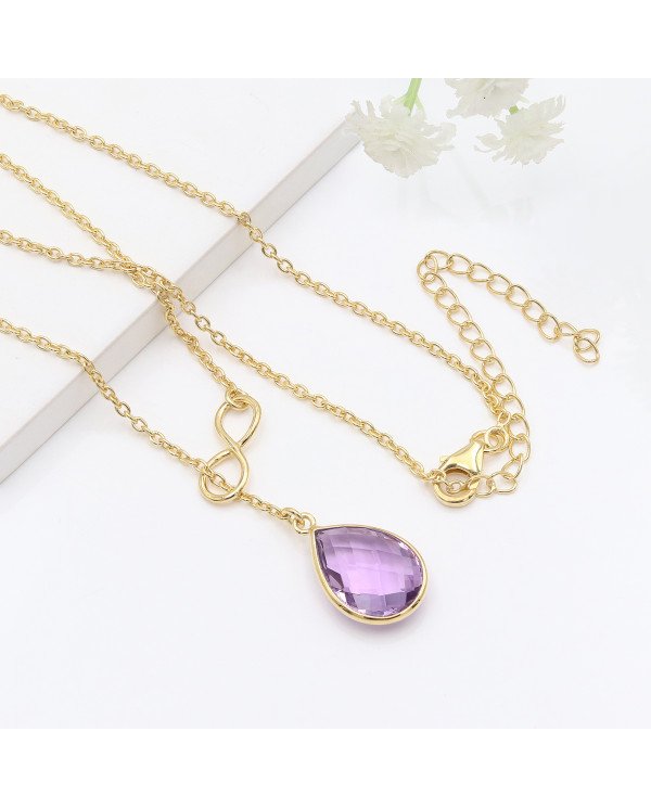 Handmade Amethyst Necklace | 925 Silver Gold Plated | Best Gift for Her